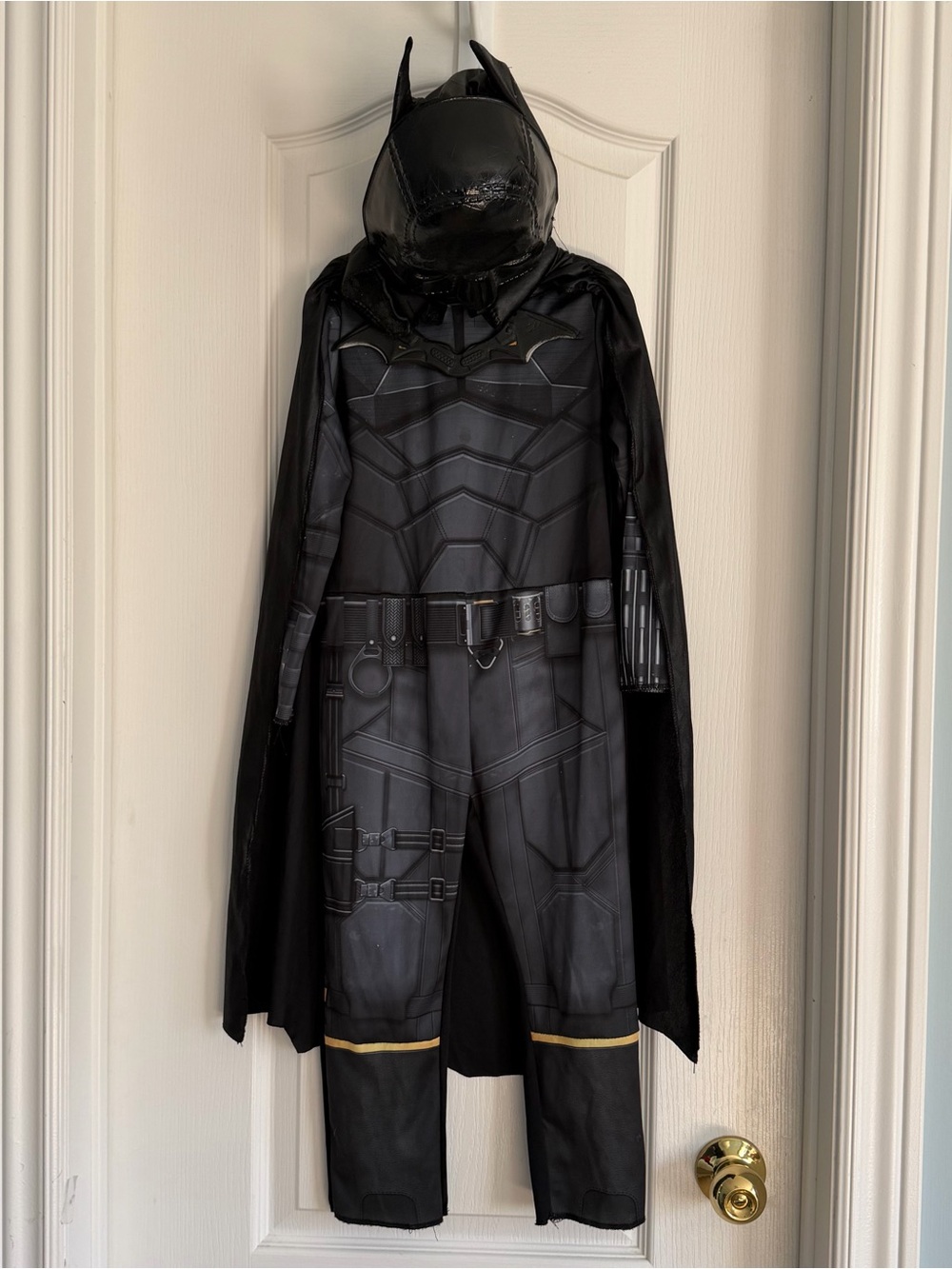 Kids Black Batman Costume with Cape and Mask